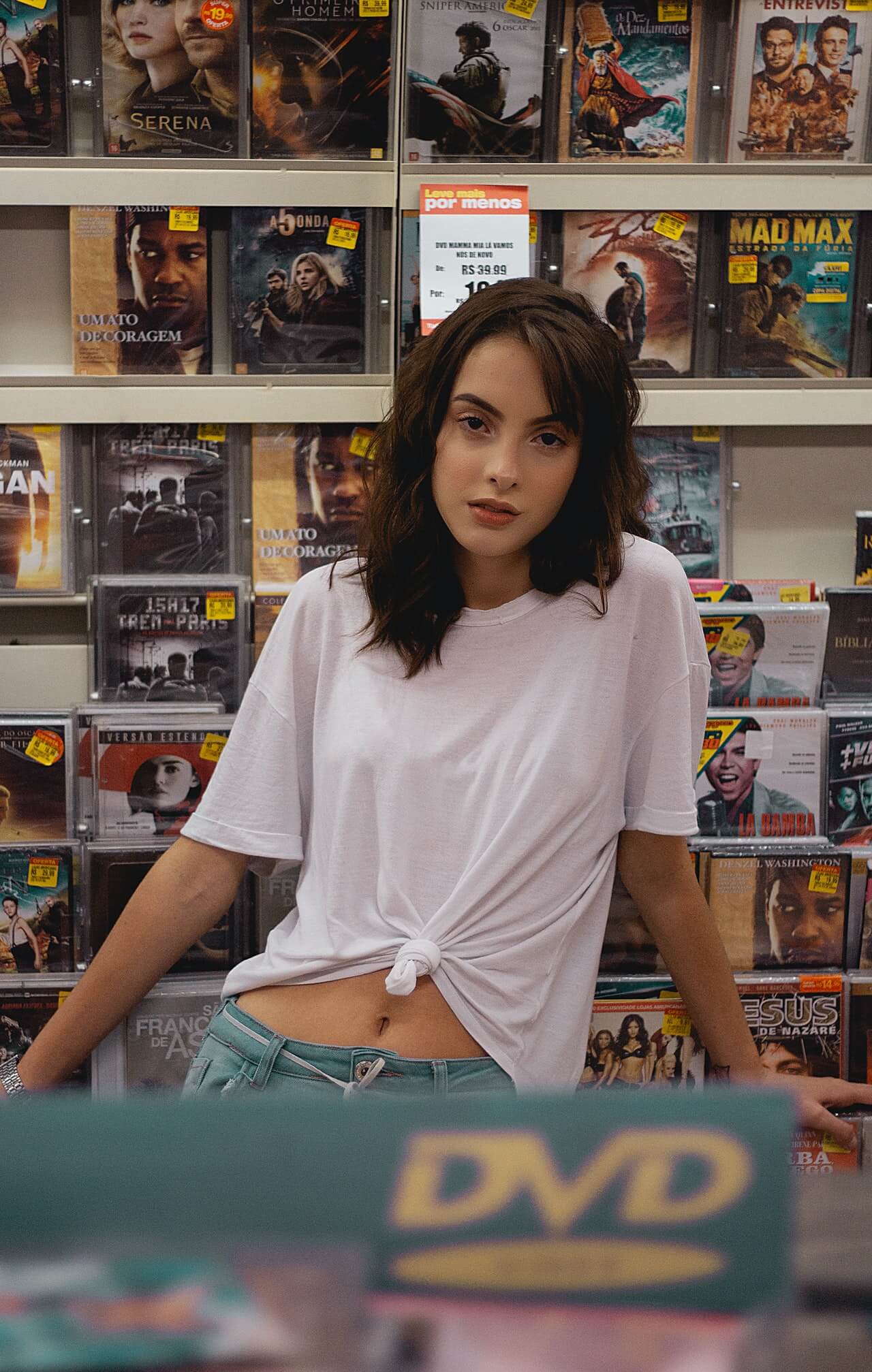 a person sitting in a store