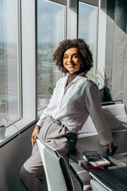 a person sitting at a desk
