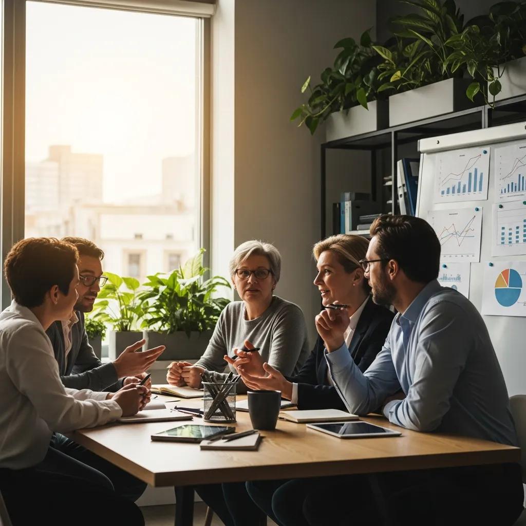 Vibrant market scene in an emerging economy showcasing local vendors